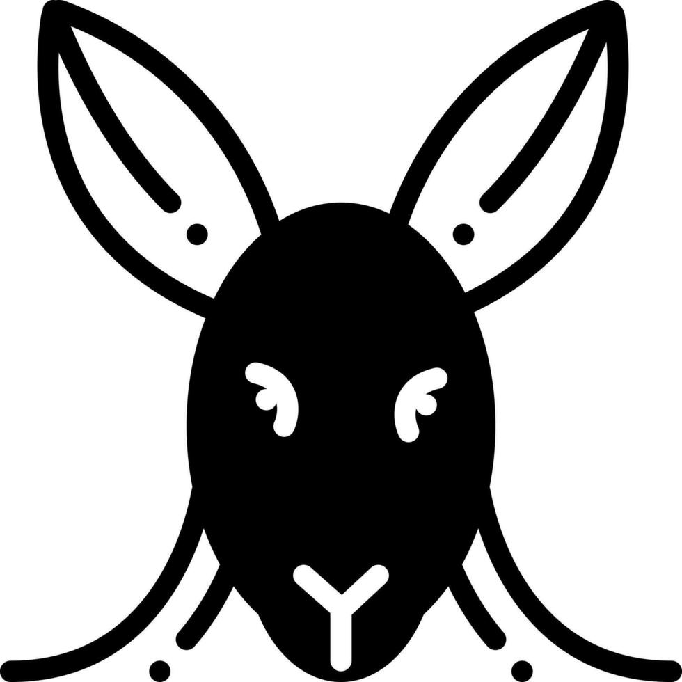 solid icon for kangaroo vector