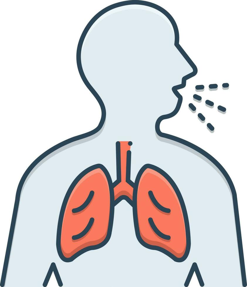 color icon for asthma vector