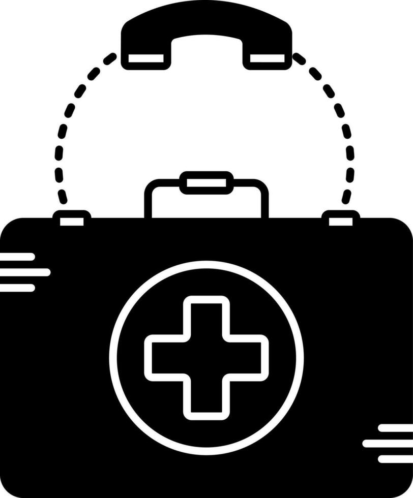 solid icon for medical help vector