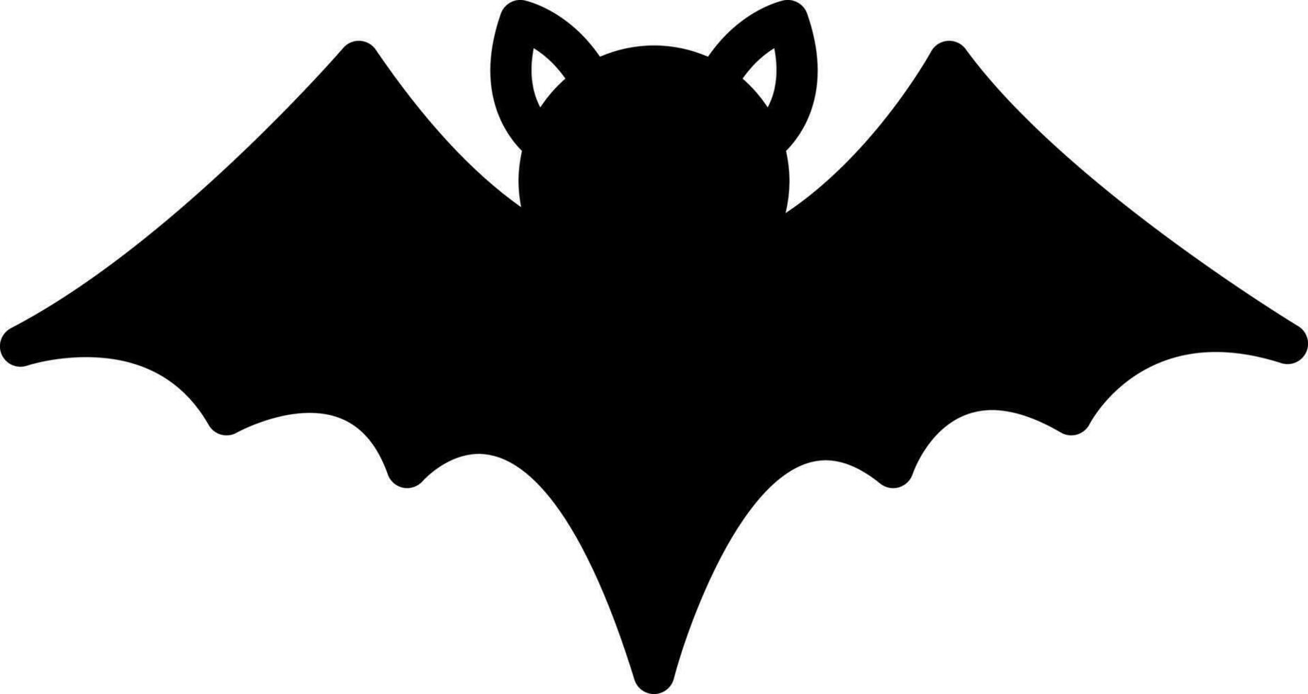solid icon for bat vector