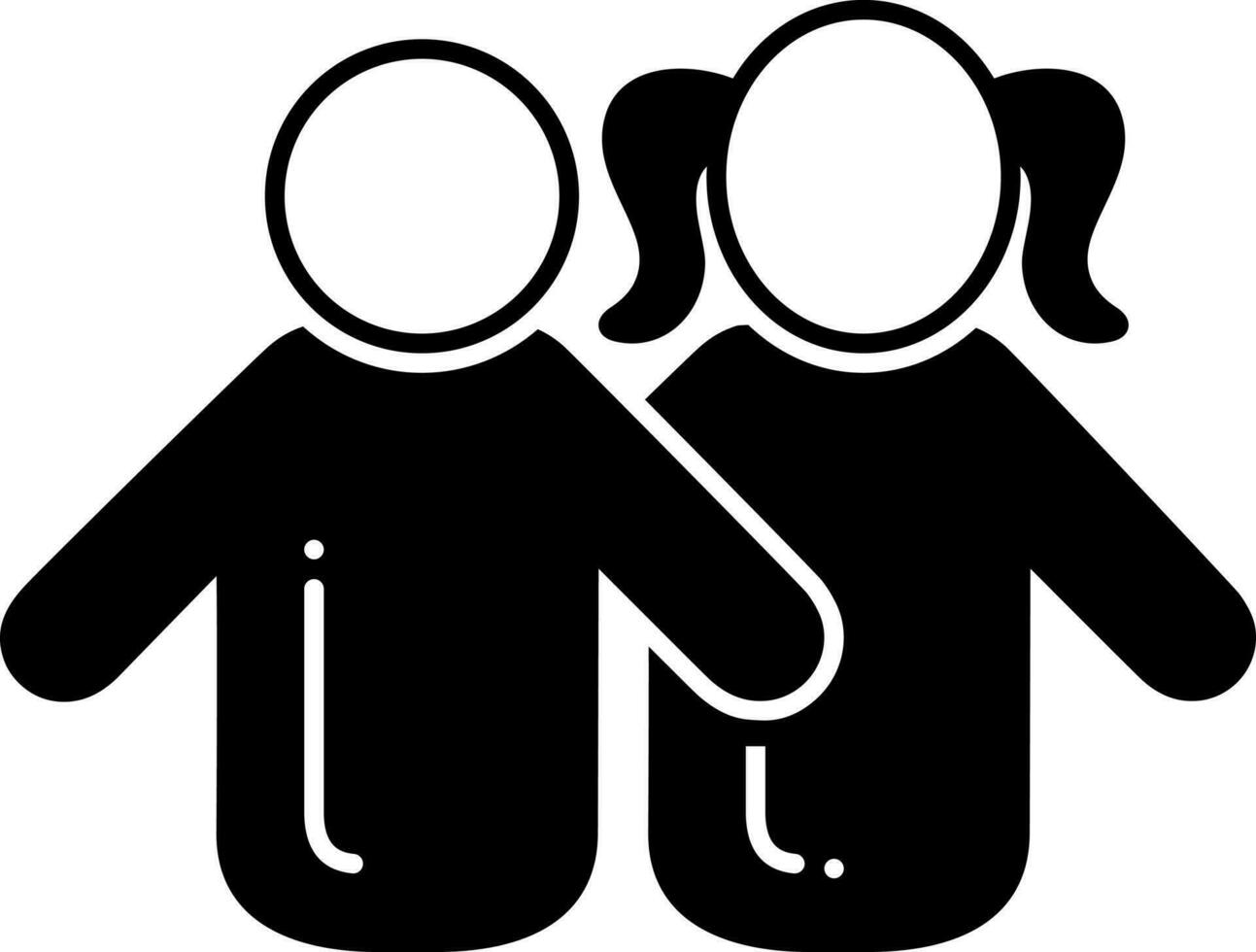 solid icon for children vector