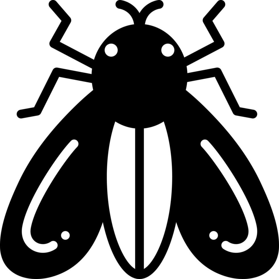 sólido icono para mosca vector