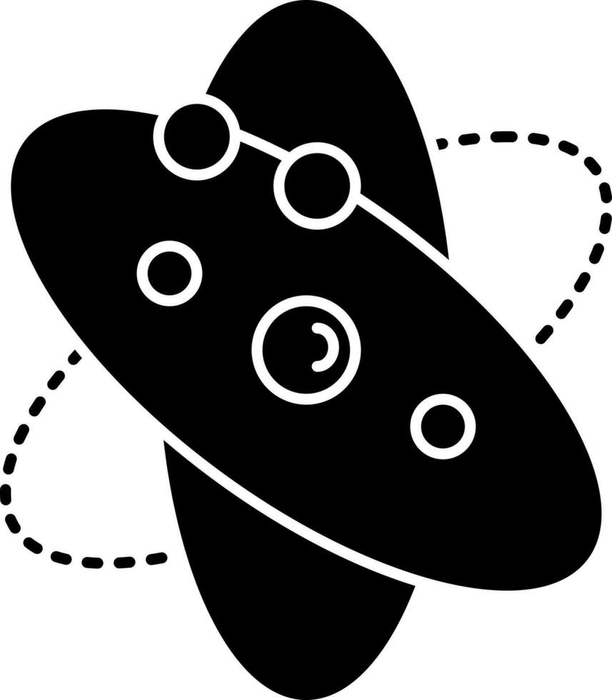 solid icon for atom vector