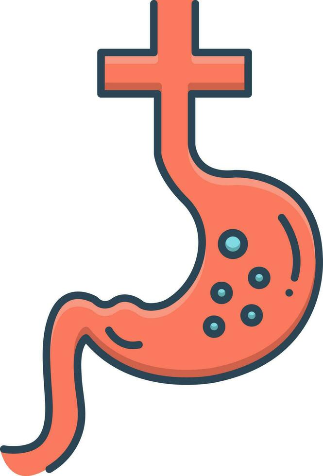 color icon for gastroenterology vector