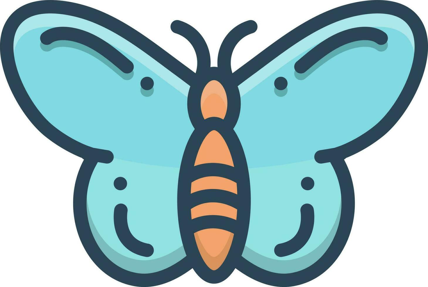 color icono para mariposa vector