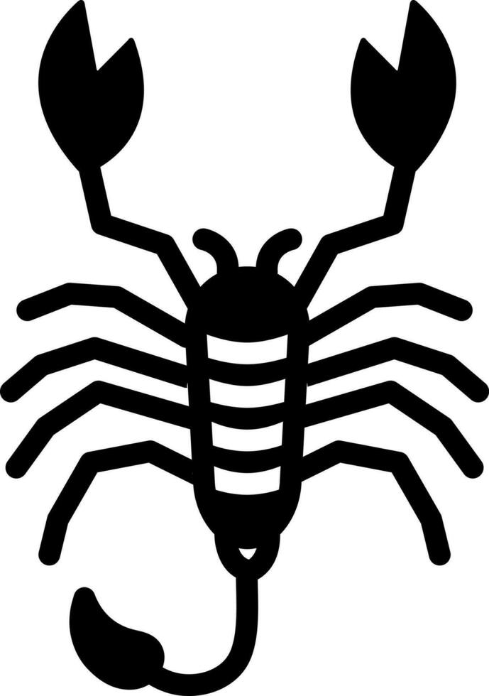 solid icon for scorpion vector