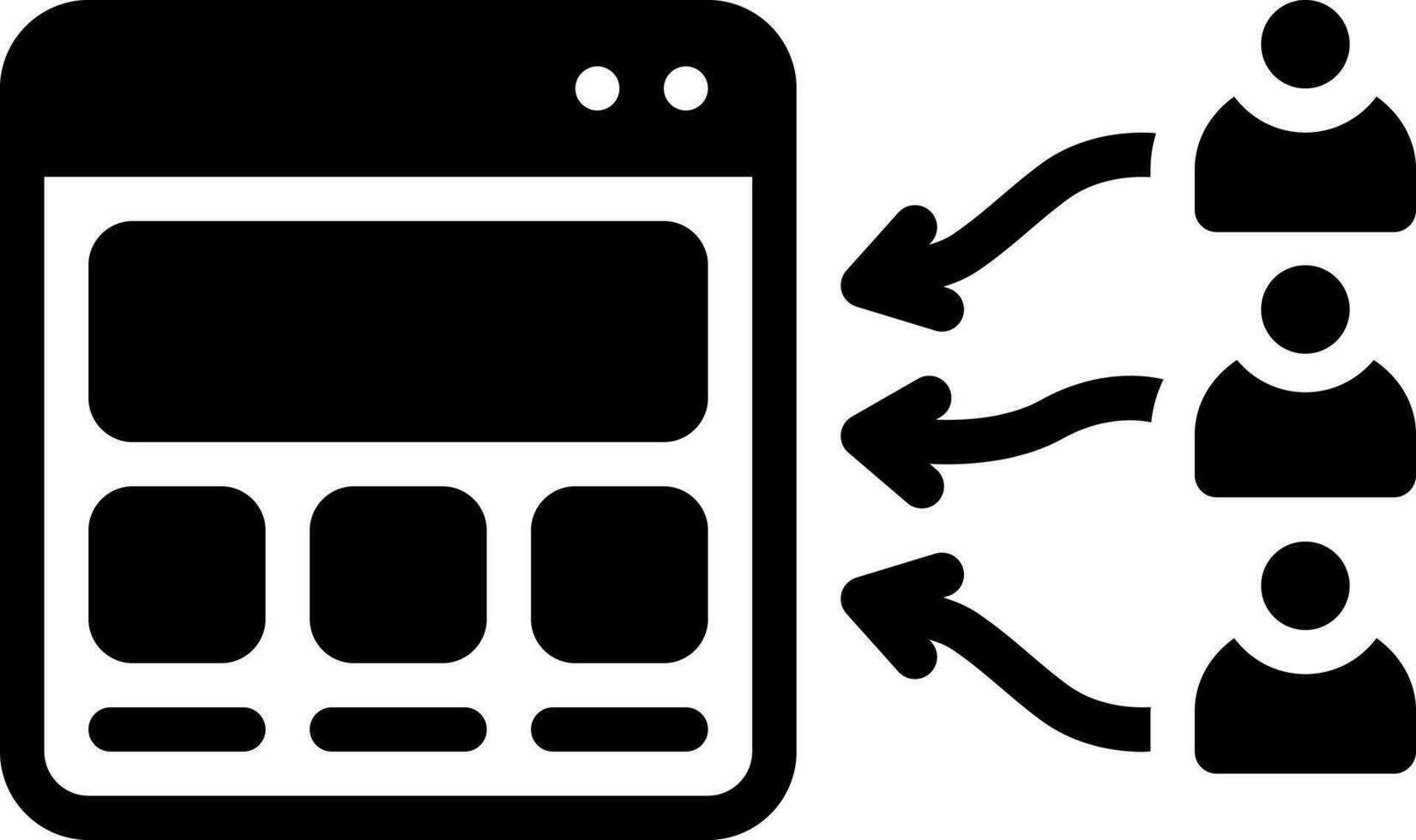 solid icon for leads vector