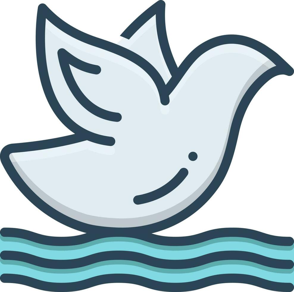 color icon for bird vector