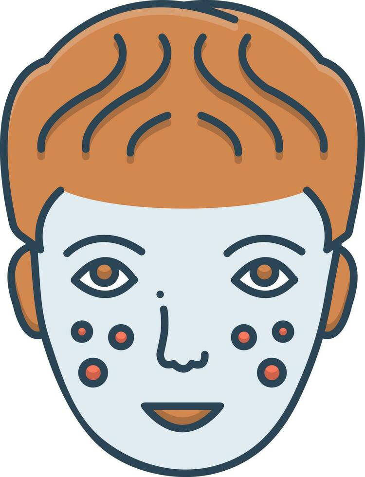 color icon for dermatology vector