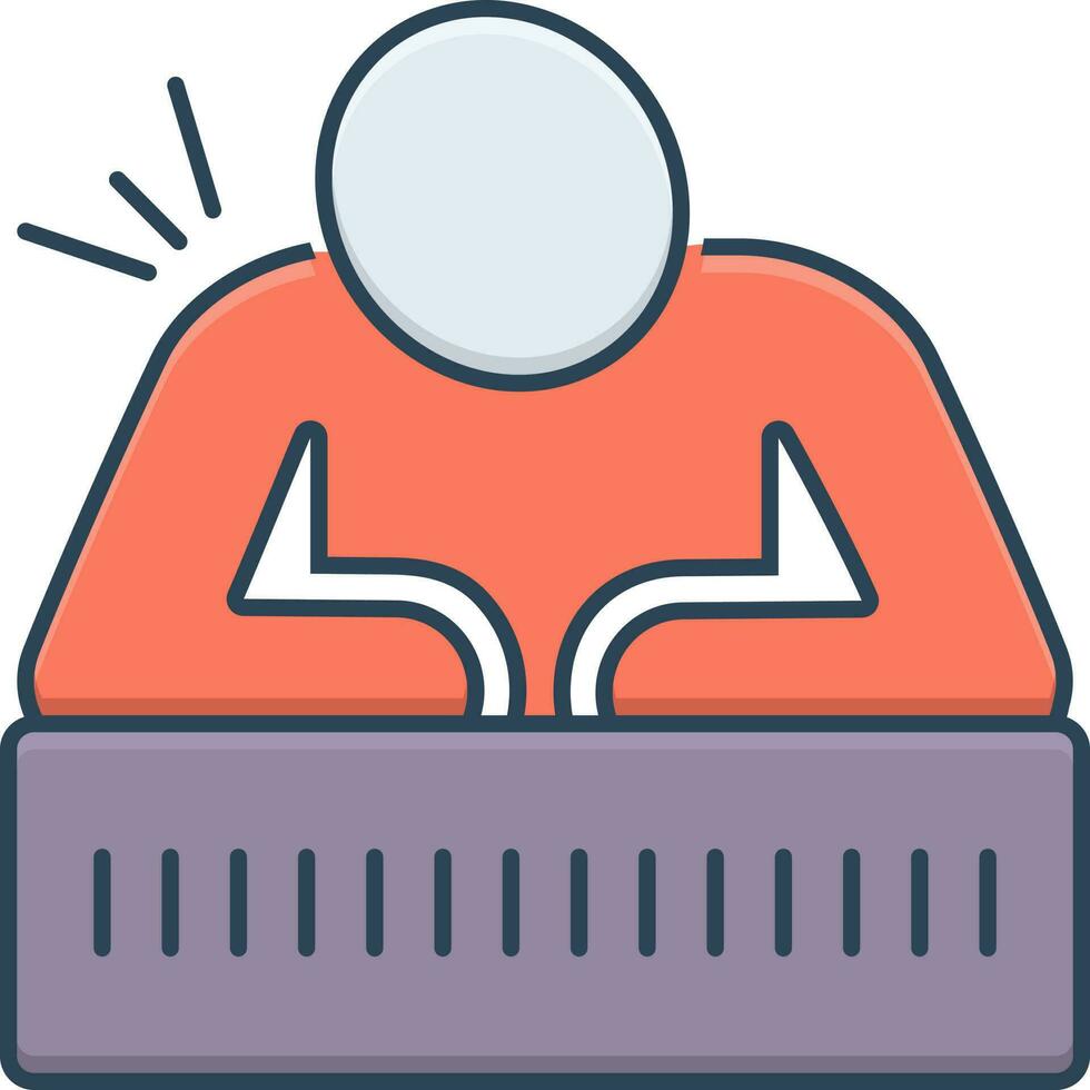 color icon for chronic pain vector