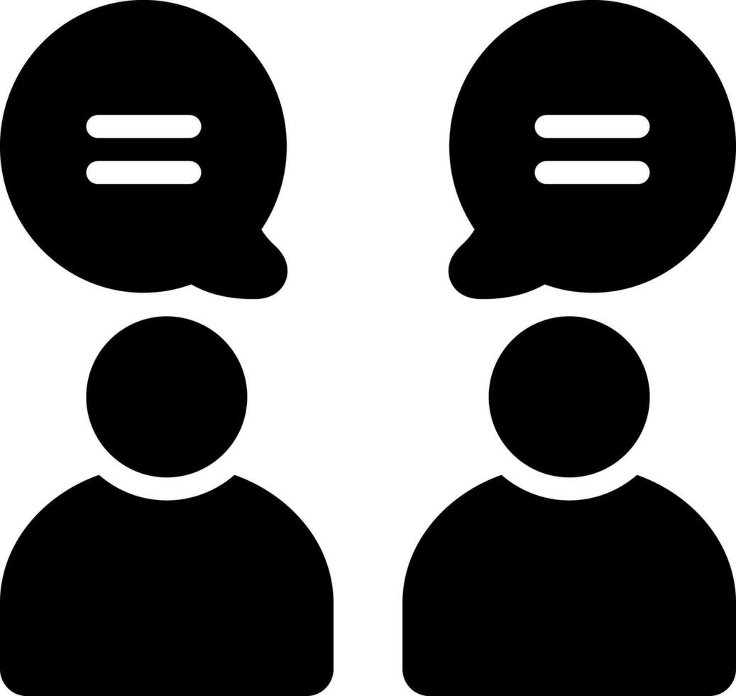 solid icon for discussion vector