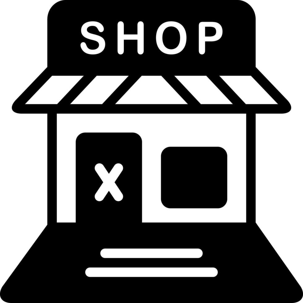 sólido icono para Tienda vector