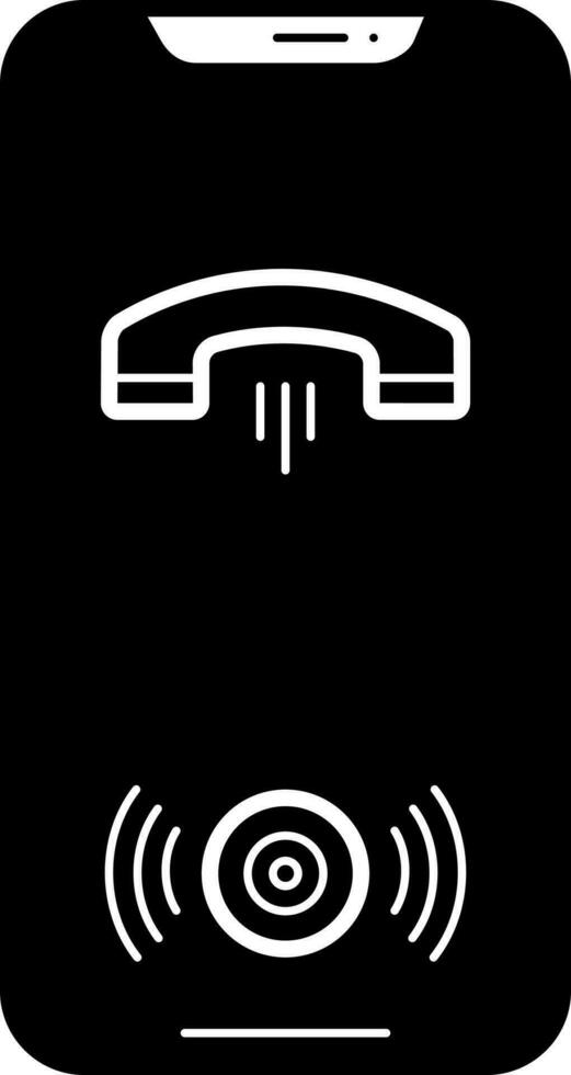 solid icon for call on speaker vector