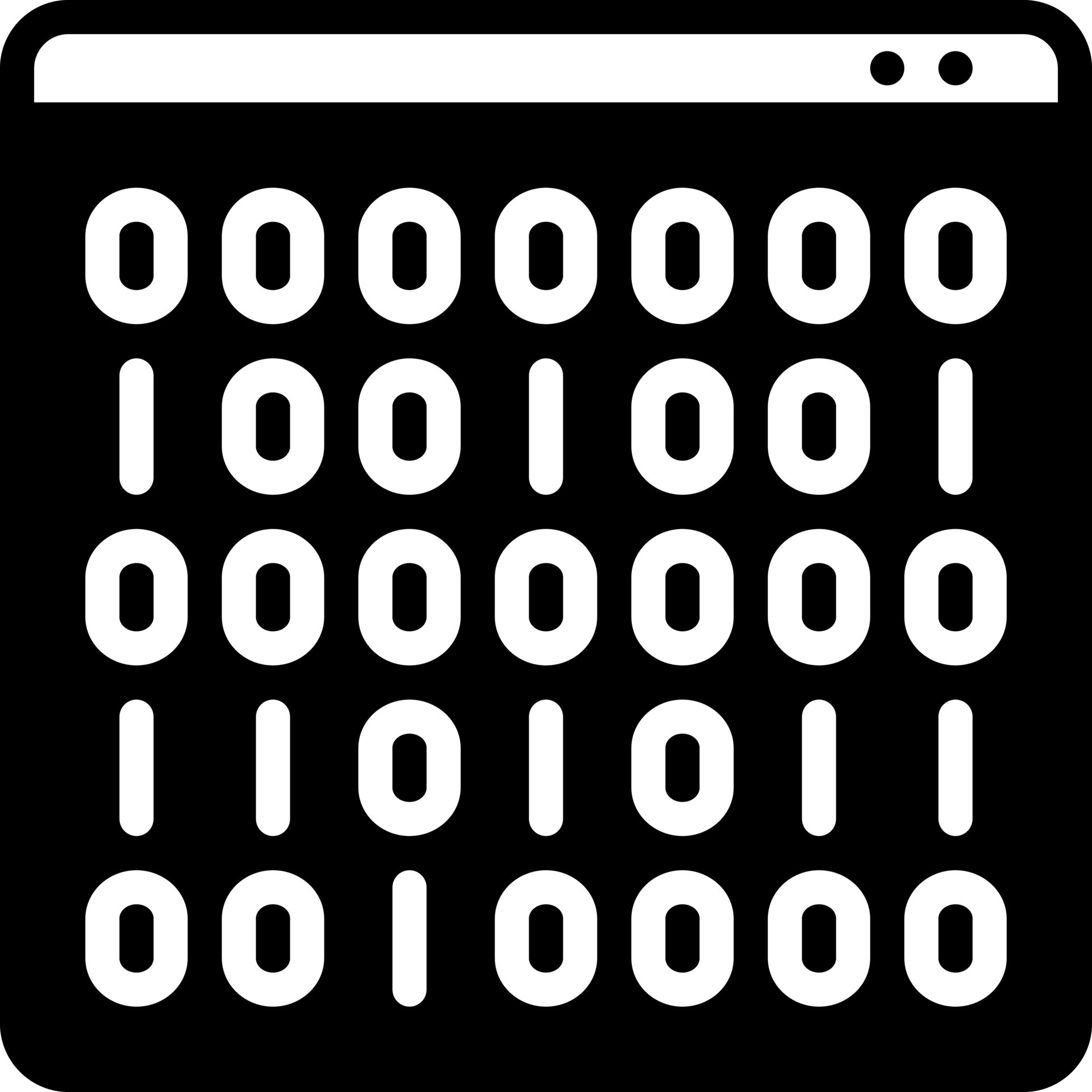 Solid icon for binary 23817845 vector art at vecteezy