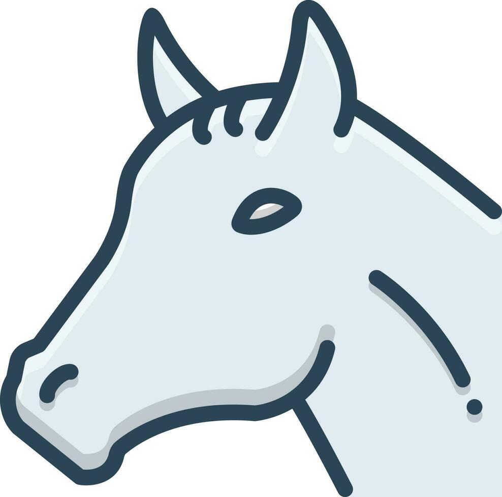 color icon for horse vector