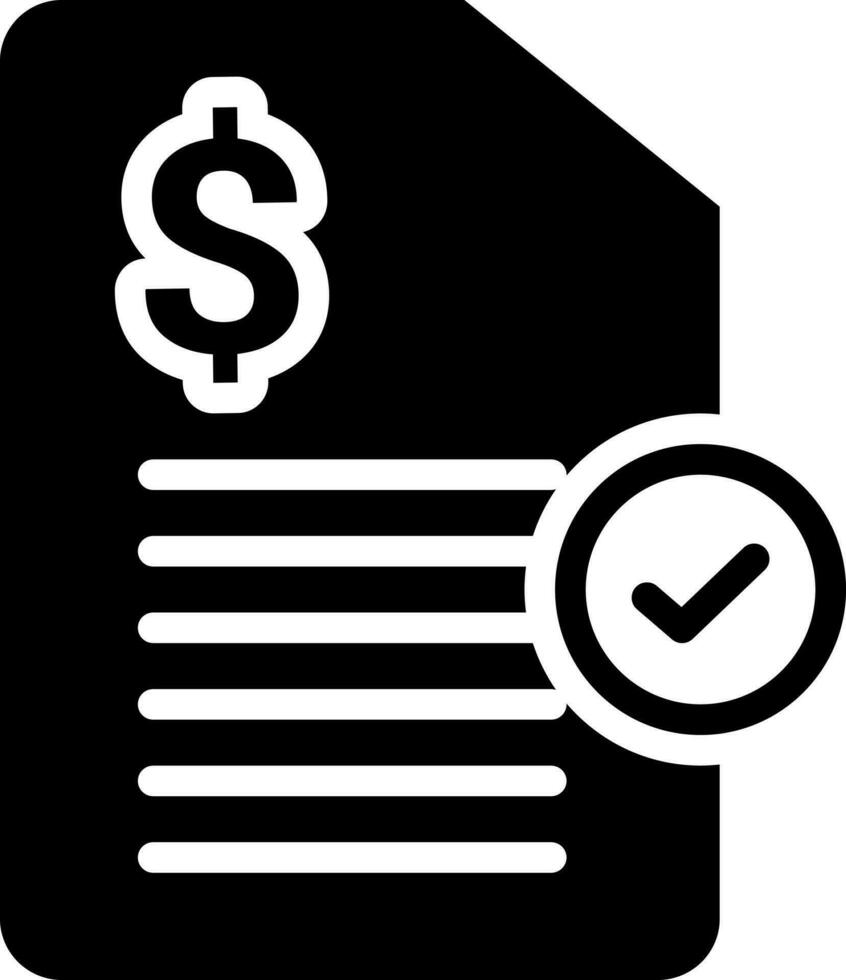 solid icon for paid vector