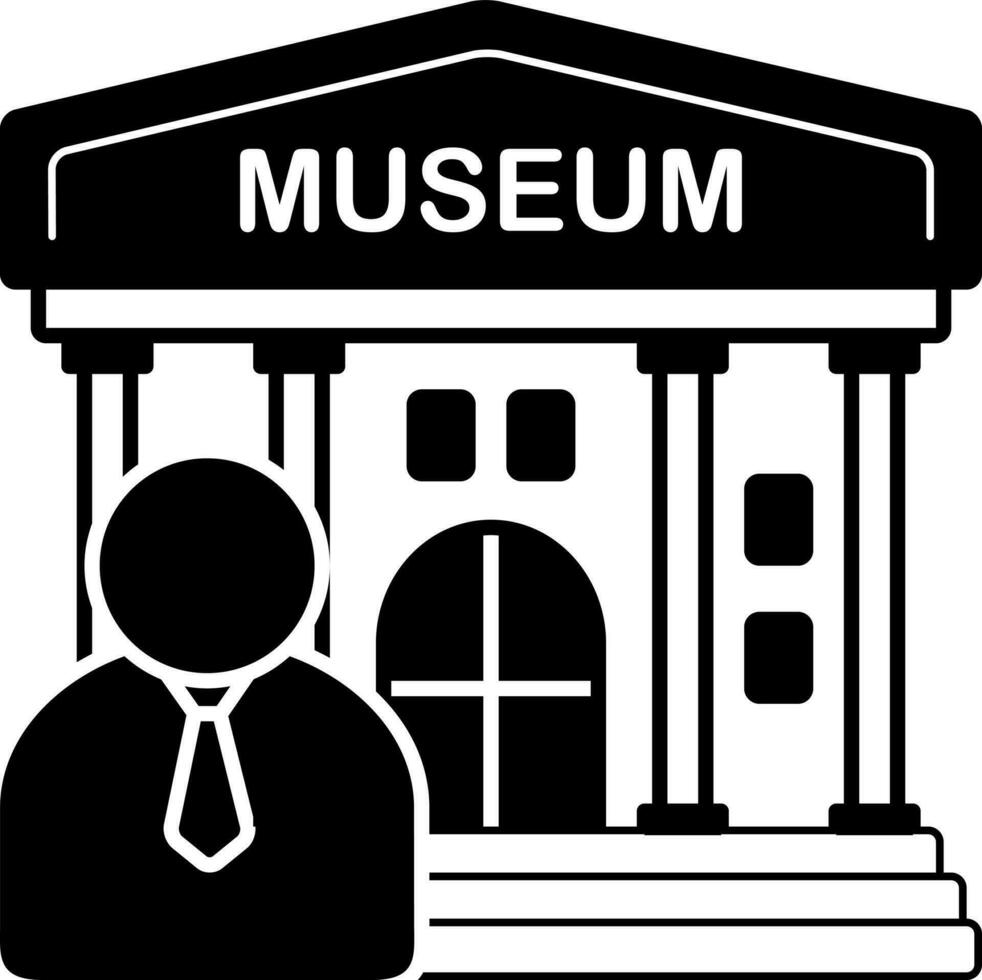 solid icon for museum vector