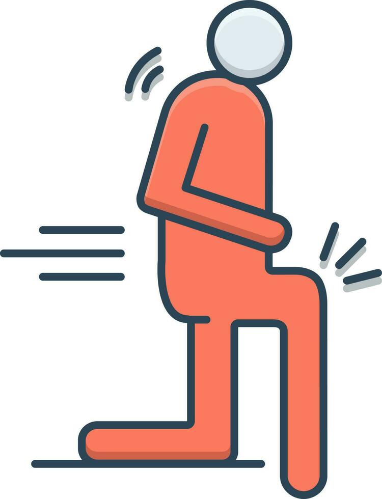 color icon for body aches vector