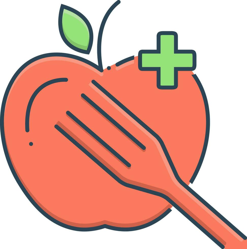 color icon for dietary food vector