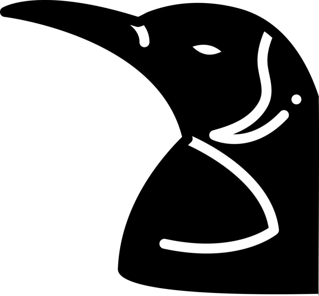 solid icon for penguin vector