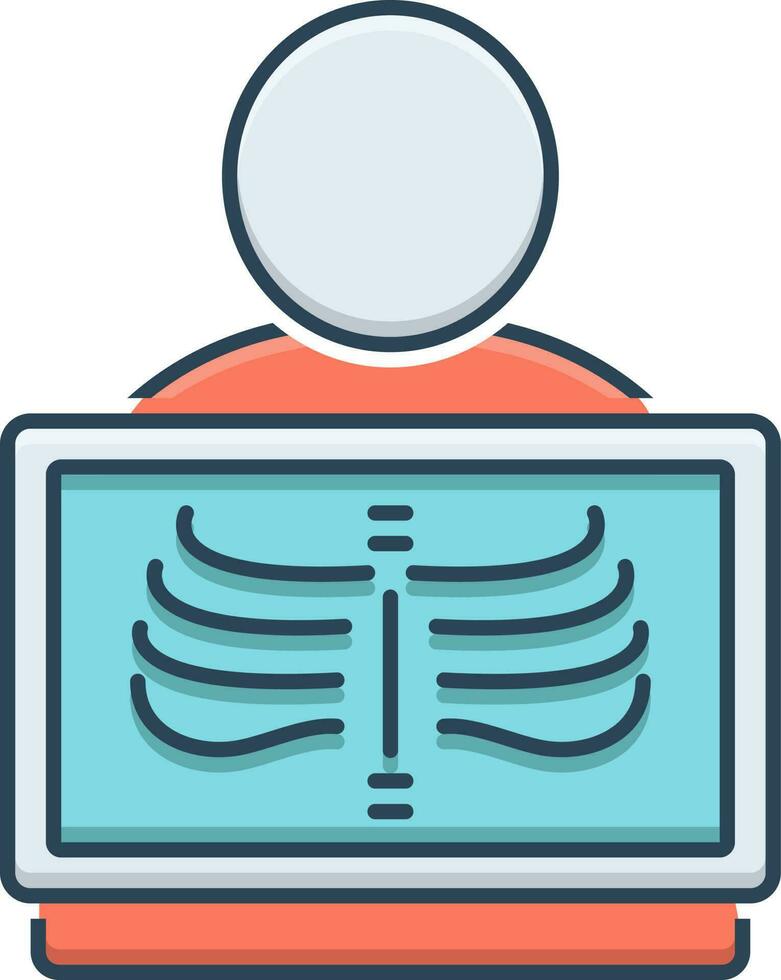 color icon for radiology vector