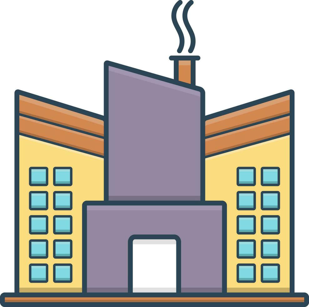 color icon for factory vector