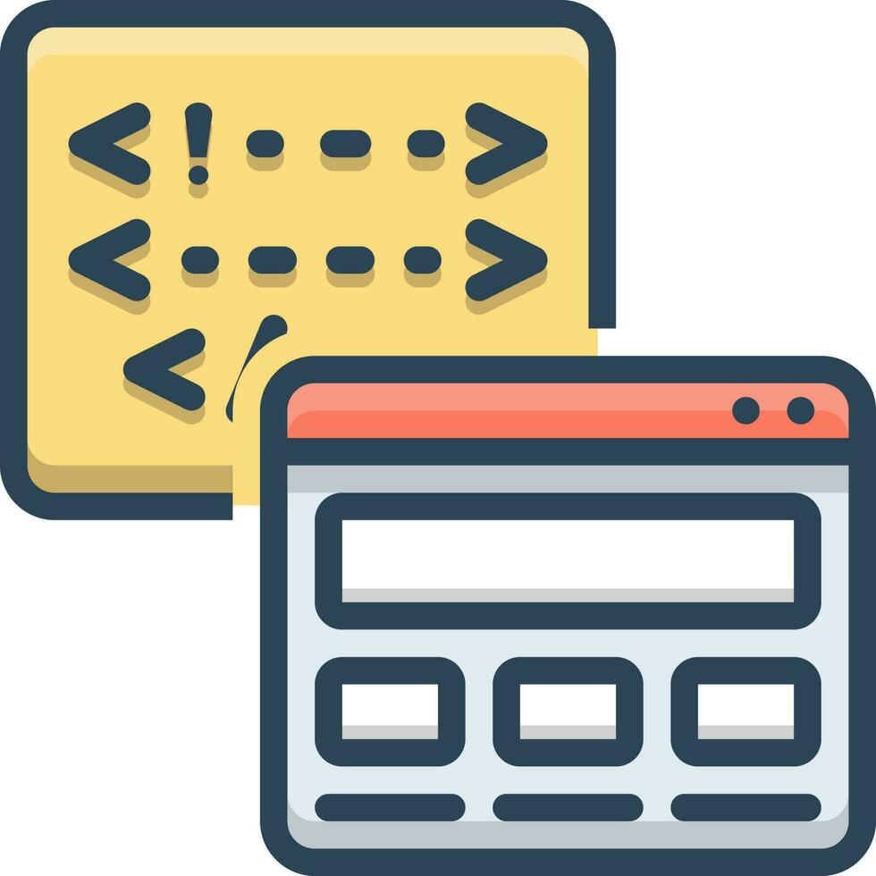 color icon for code 23817991 Vector Art at Vecteezy