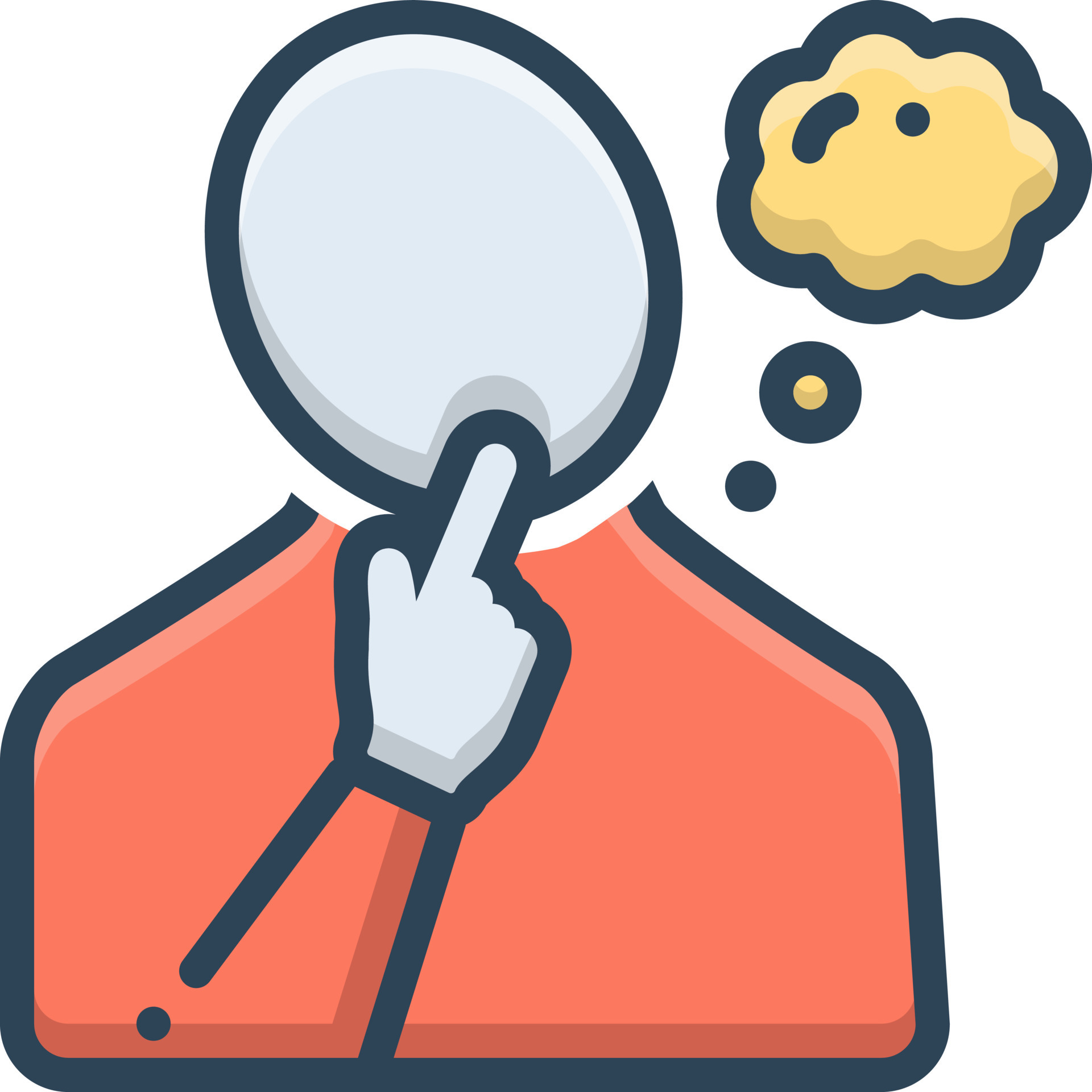 color icon for thoughtful 23817997 Vector Art at Vecteezy