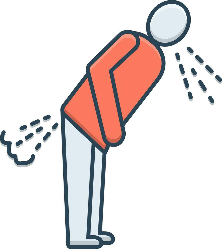 color icon for diarrhea vector