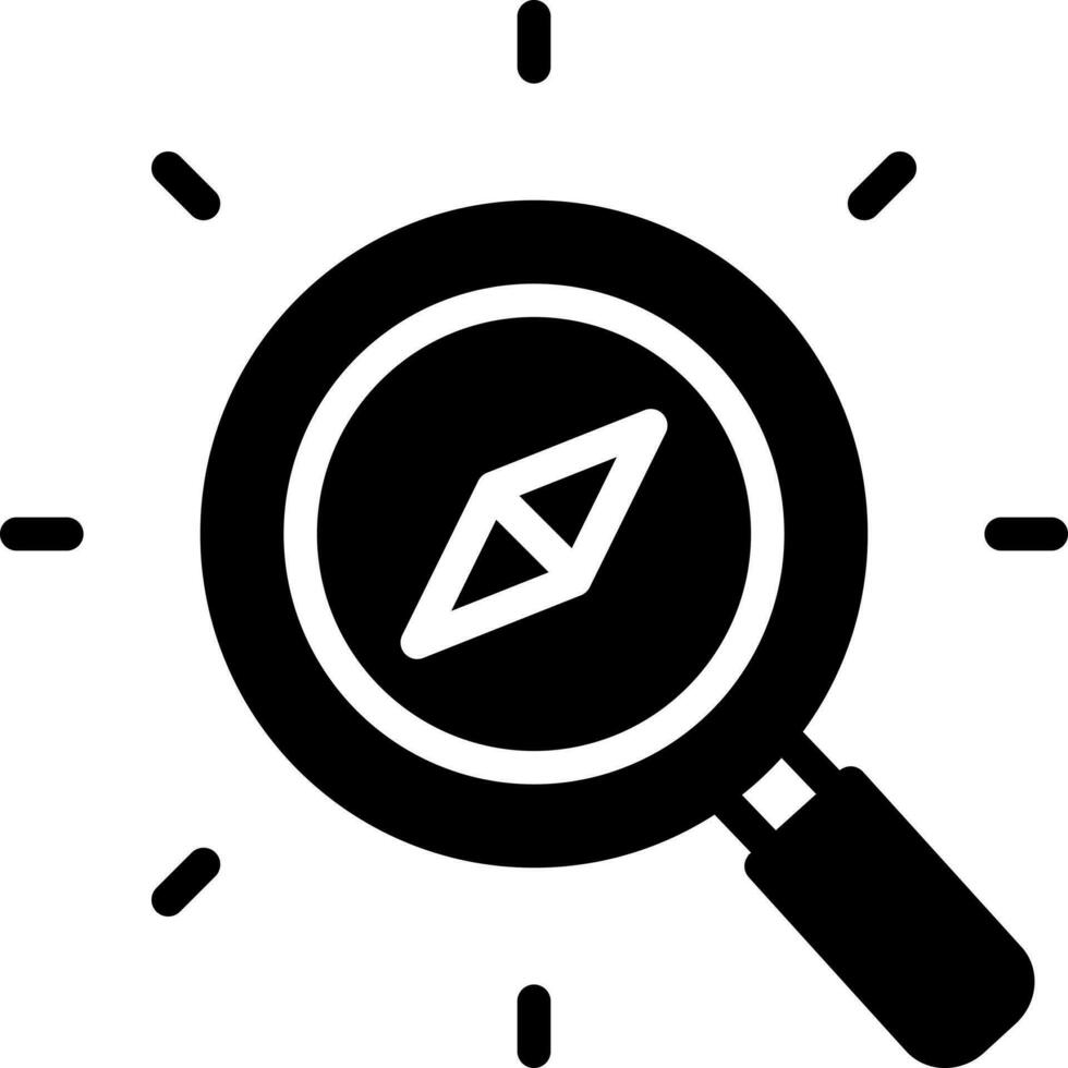 solid icon for discover vector