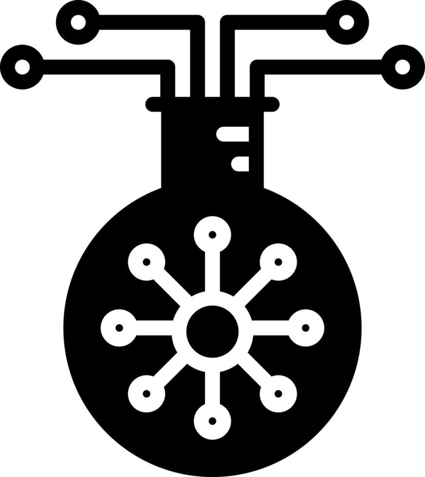 solid icon for biology vector