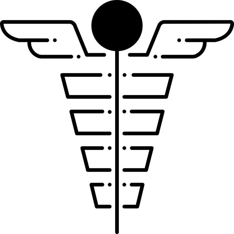 sólido icono para médico símbolo vector