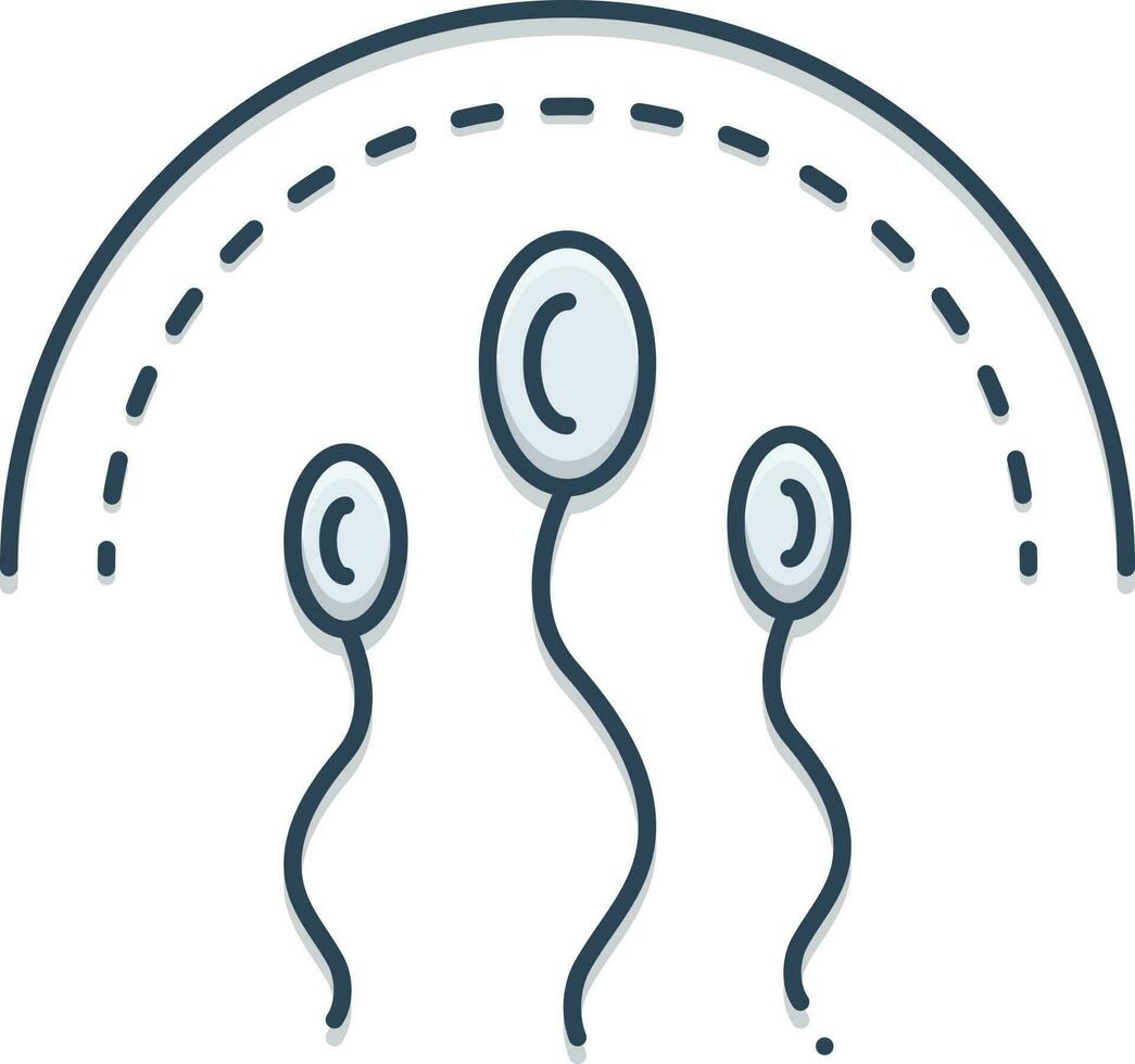 color icon for sperm vector