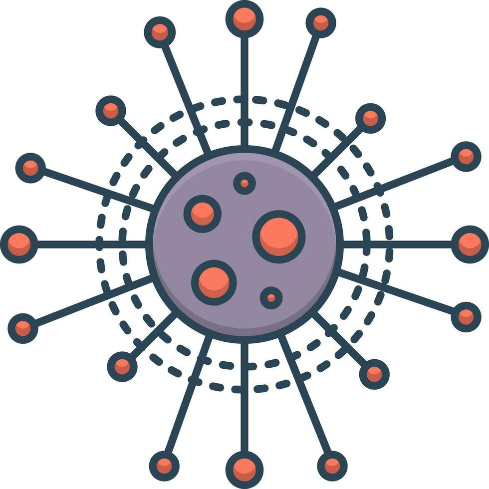 color icon for virus vector