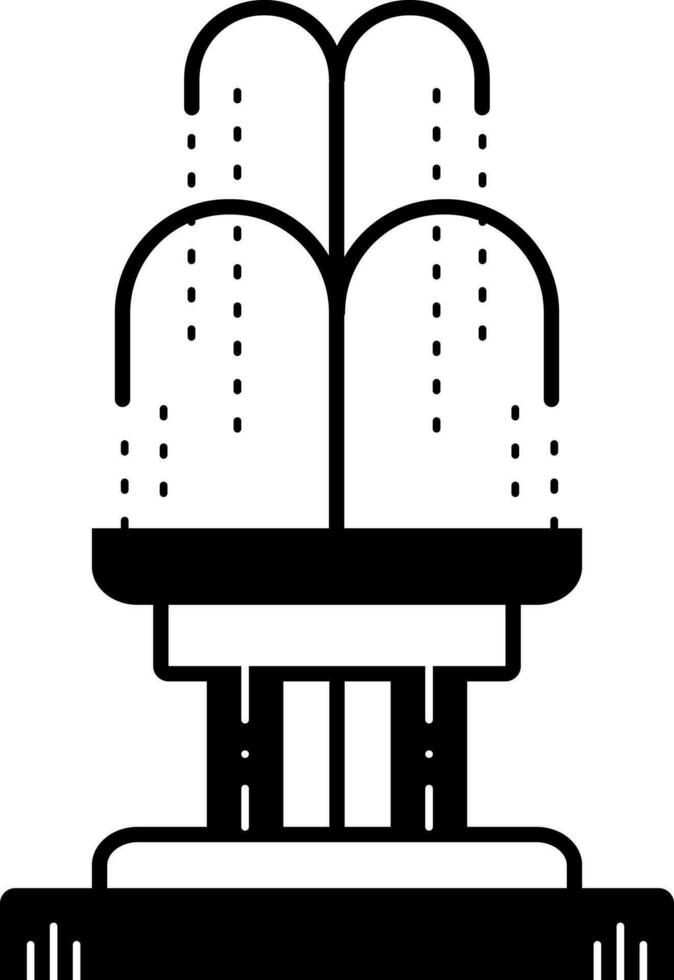 solid icon for fountain vector