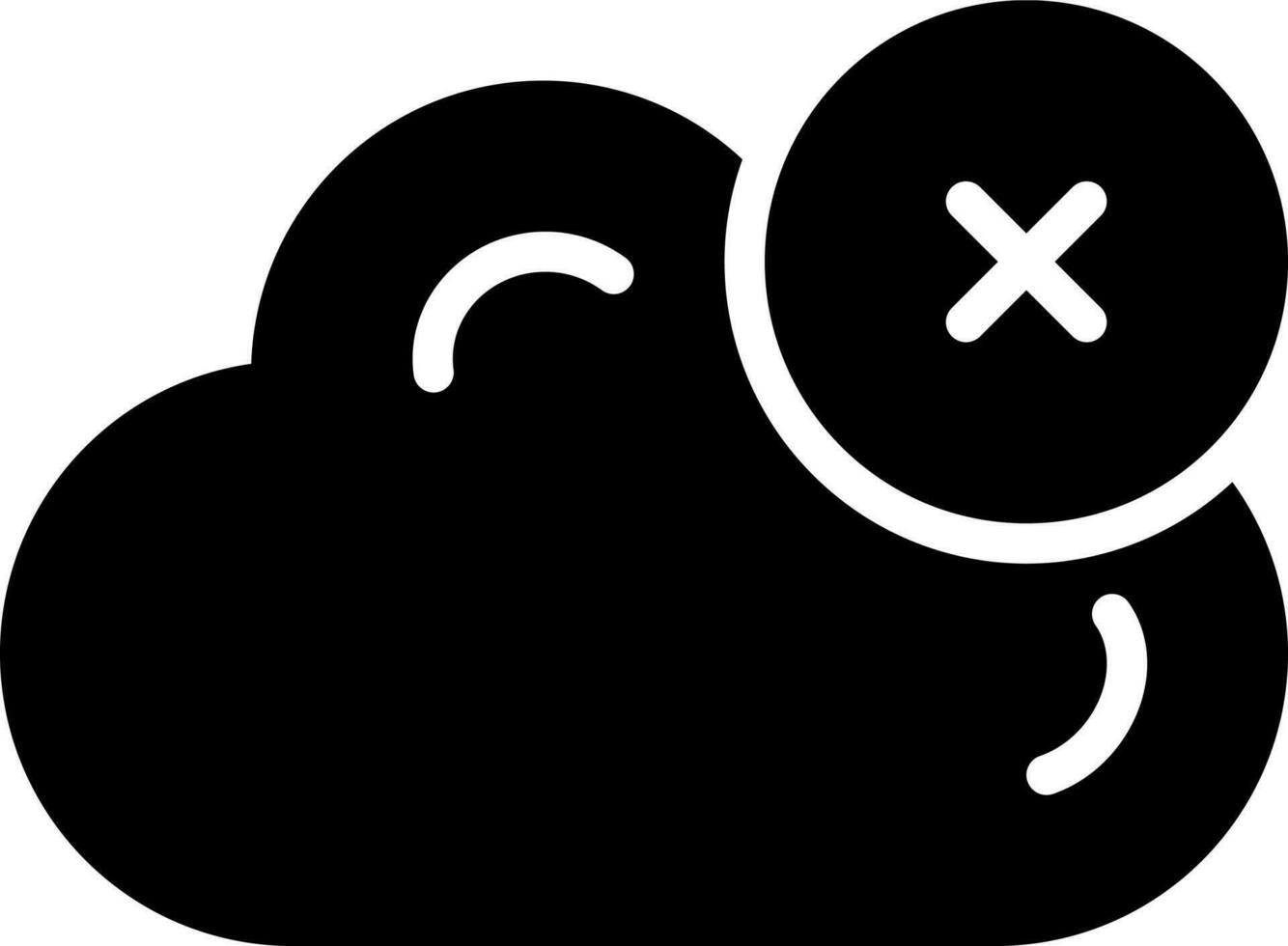 sólido icono para nube vector