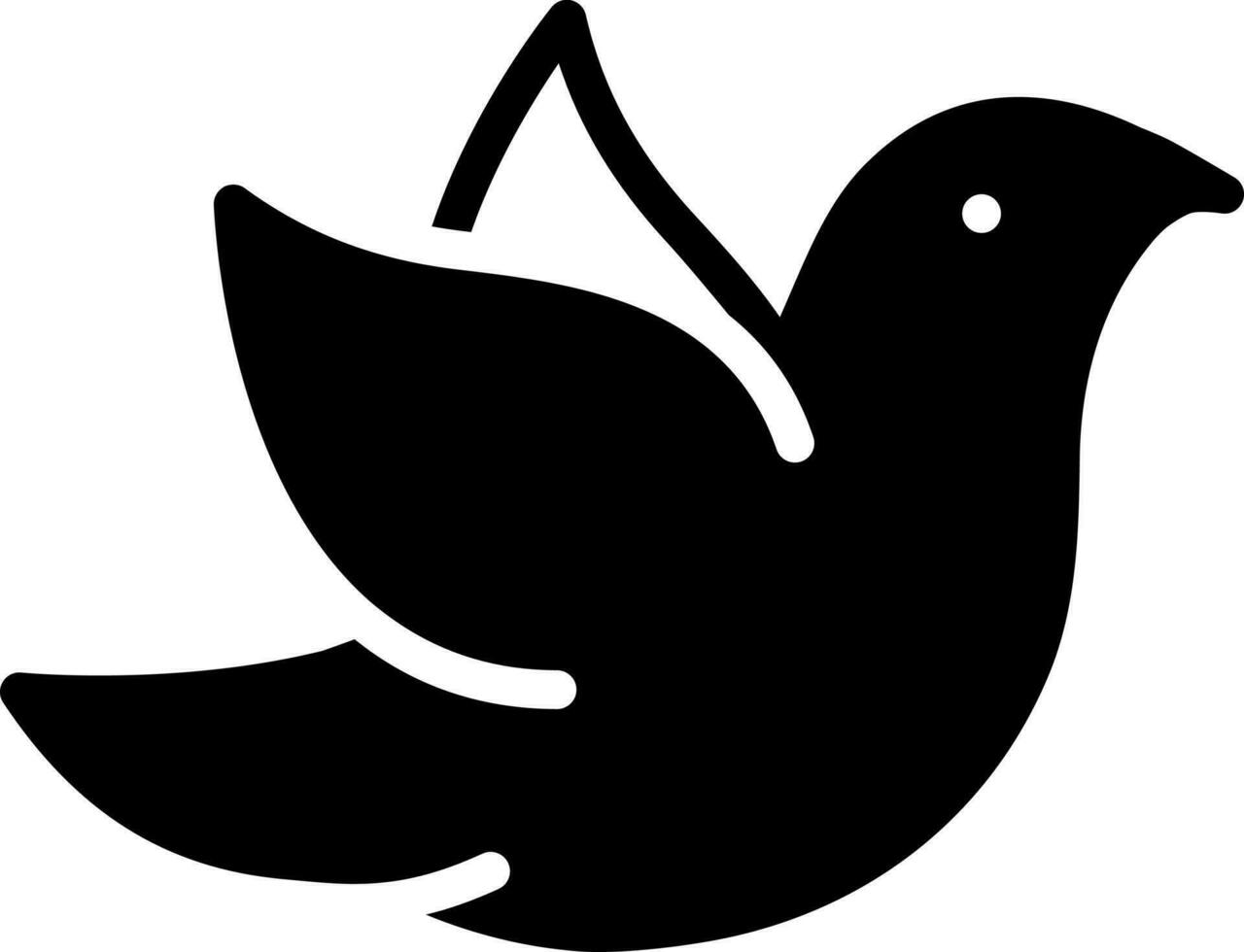 solid icon for dove vector