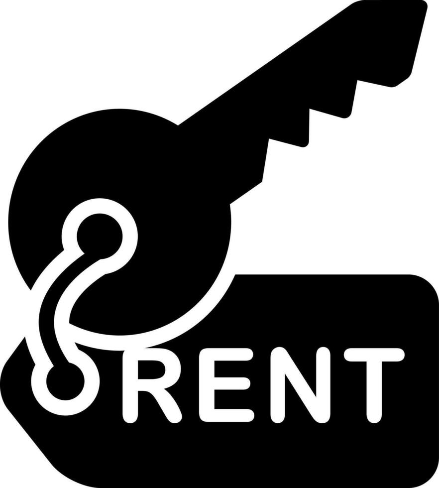 solid icon for rent vector
