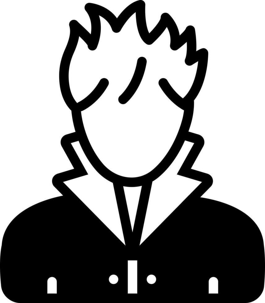 solid icon for hair vector