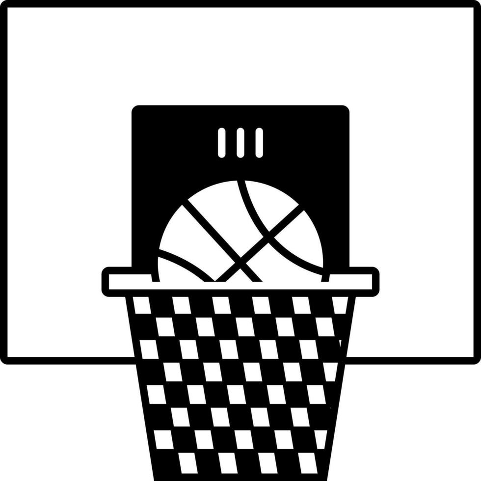 sólido icono para baloncesto vector