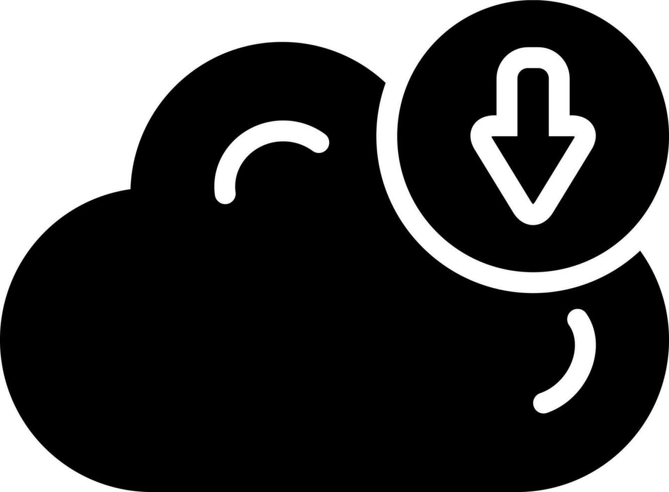 sólido icono para nube vector