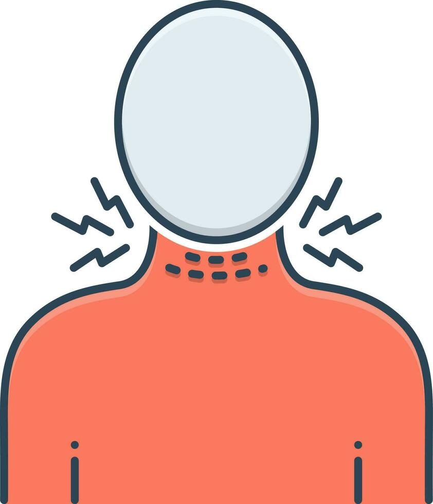 color icon for sore throat vector