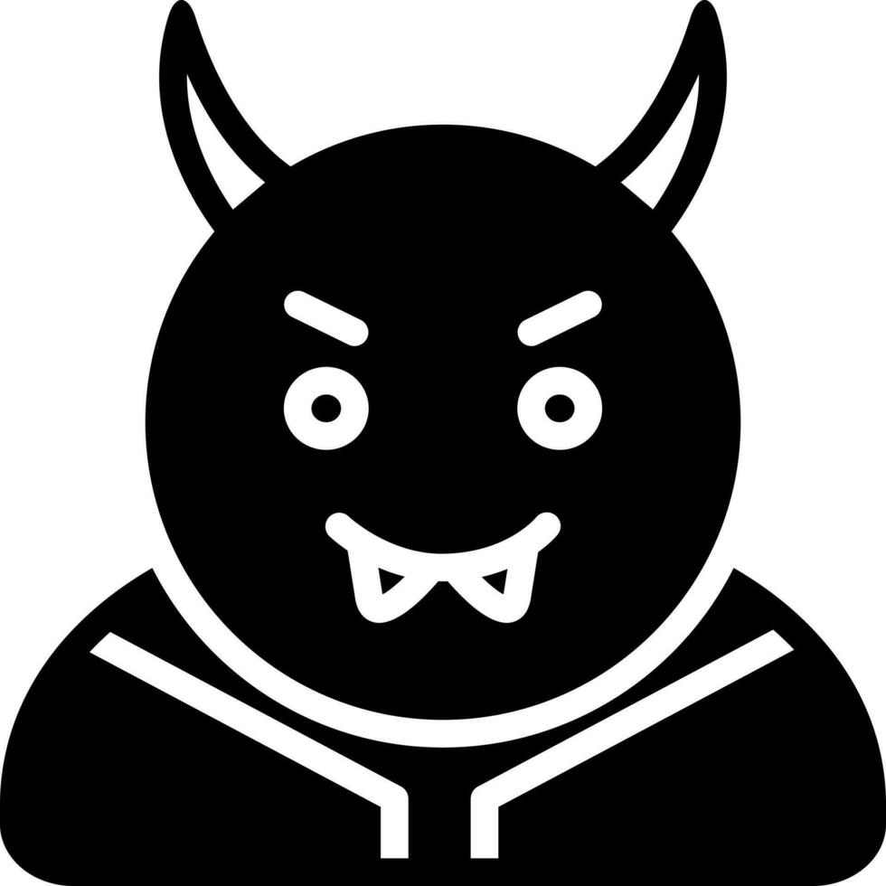 solid icon for evil vector