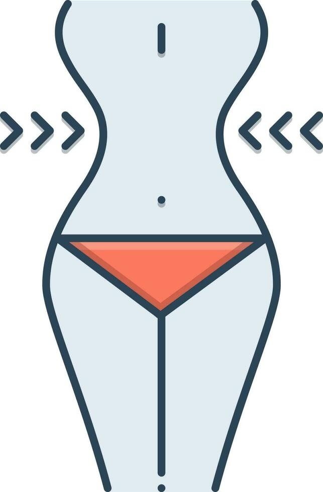 color icon for weight loss vector