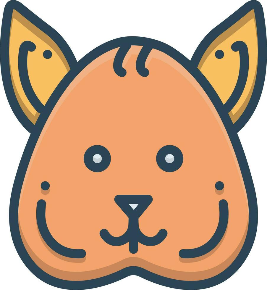 color icon for squirrel vector