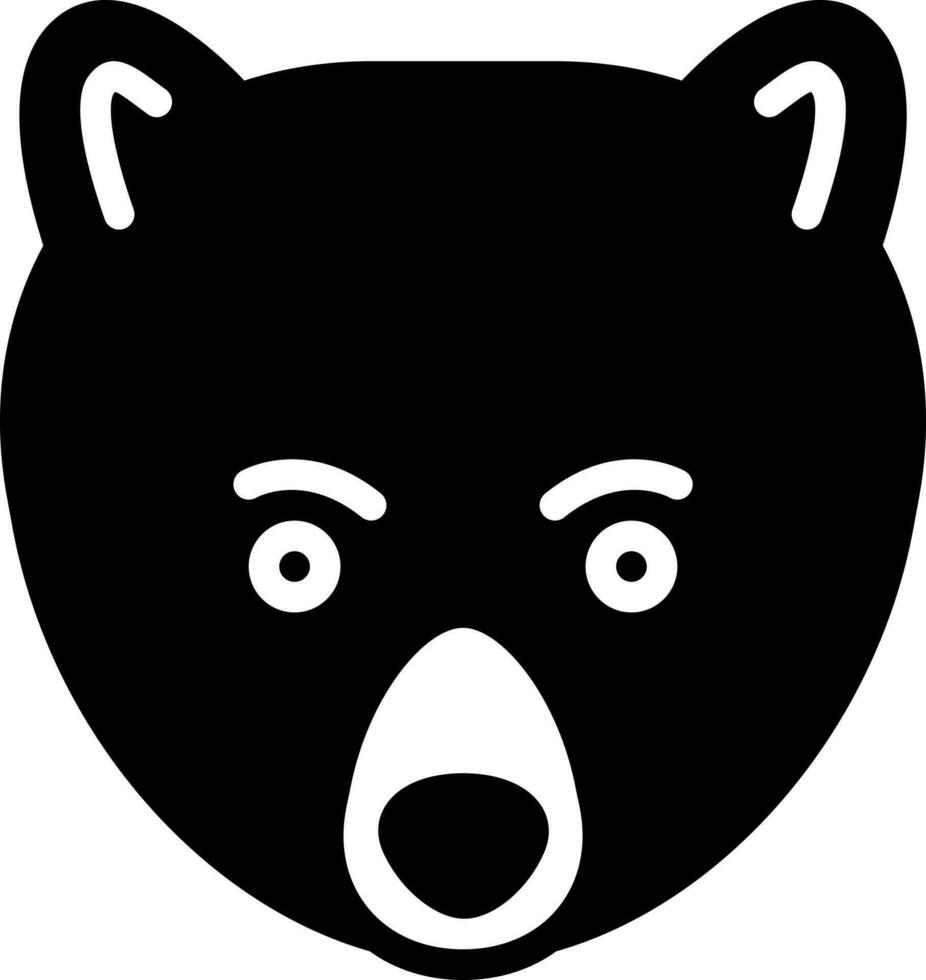 solid icon for bear vector