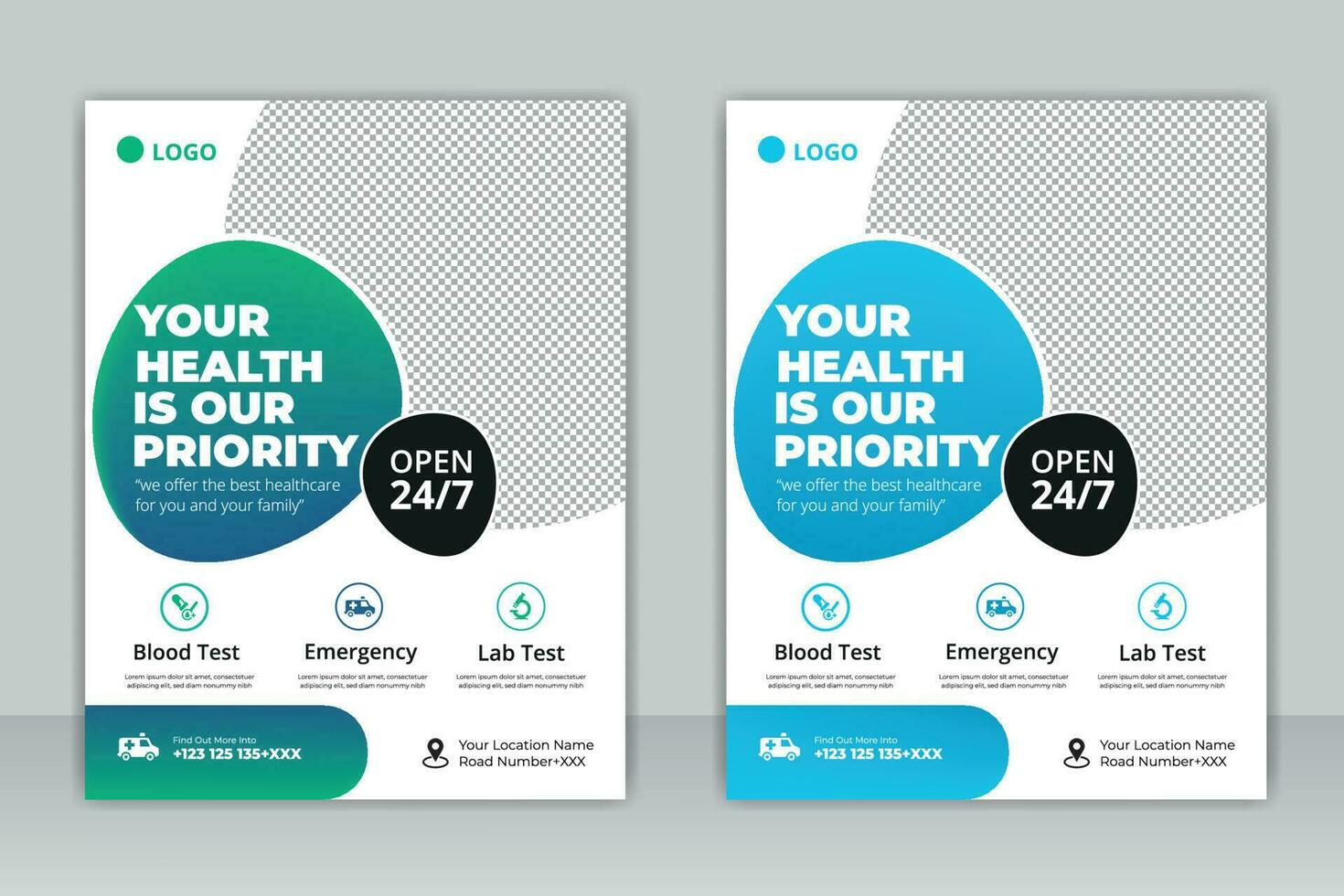 healthcare cover a4 template design and flat icons for a report and medical brochure design, flyer, leaflets decoration for printing and presentation vector. vector