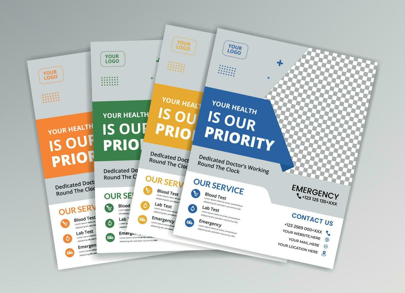 healthcare cover a4 template design and flat icons for a report and medical brochure design, flyer, leaflets decoration for printing and presentation vector. vector