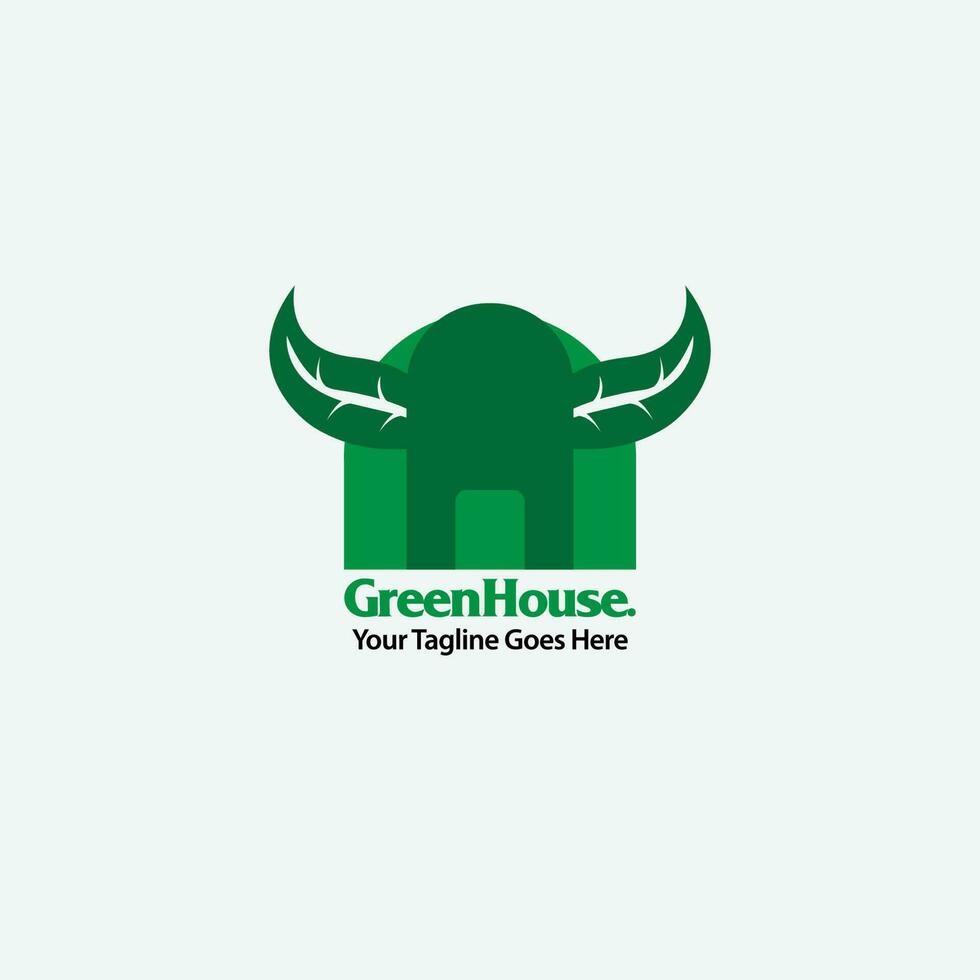 green house logo vector