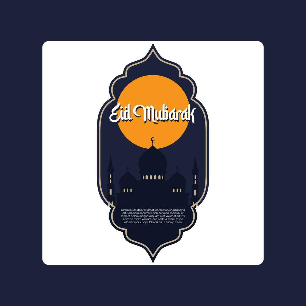 vector de logotipo de eid mubarak